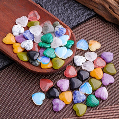 Random Heart Crystals Stones Healing Crystal Palm Love Shaped Gemstones Set