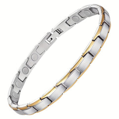 Men's Titanium Steel Magnetic Bracelet with Links Removal Tool