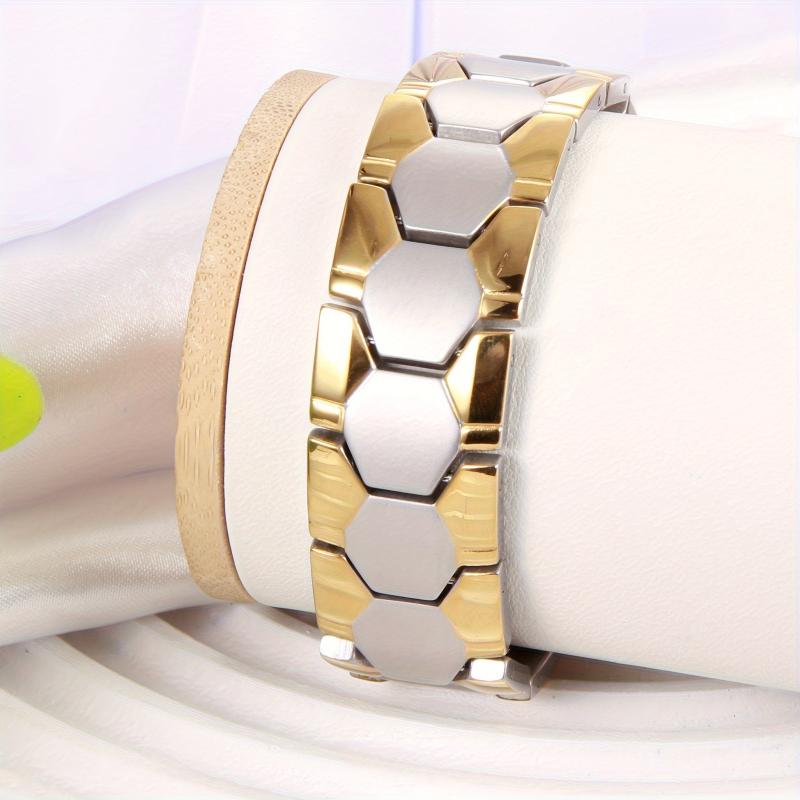Men's Titanium Steel Magnetic Bracelet Ultra Strength Magnets Adjustable Length