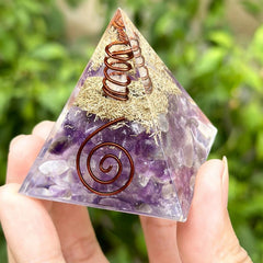 Amethyst Orgone Pyramid Energy Generator
