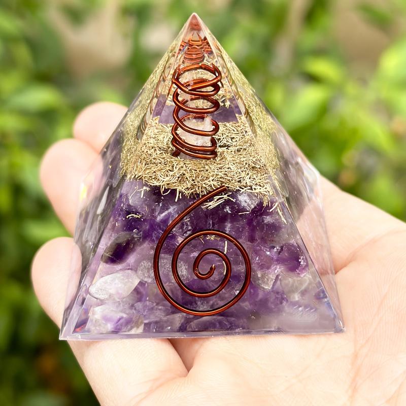 Amethyst Orgone Pyramid Energy Generator