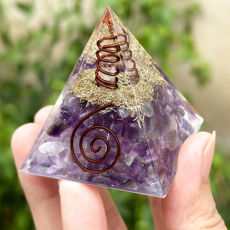 Amethyst Orgone Pyramid Energy Generator