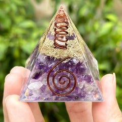 Amethyst Orgone Pyramid Energy Generator