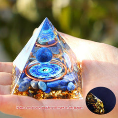 Natural Amethyst Orgone Pyramid Sphere Healing Crystal Decoration