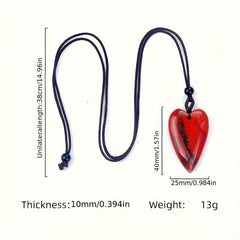 40mm Agate Stone Heart Crystal Pendant Necklace Natural Quartz Stone Pendant