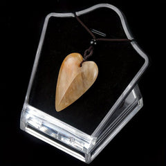40mm Agate Stone Heart Crystal Pendant Necklace Natural Quartz Stone Pendant