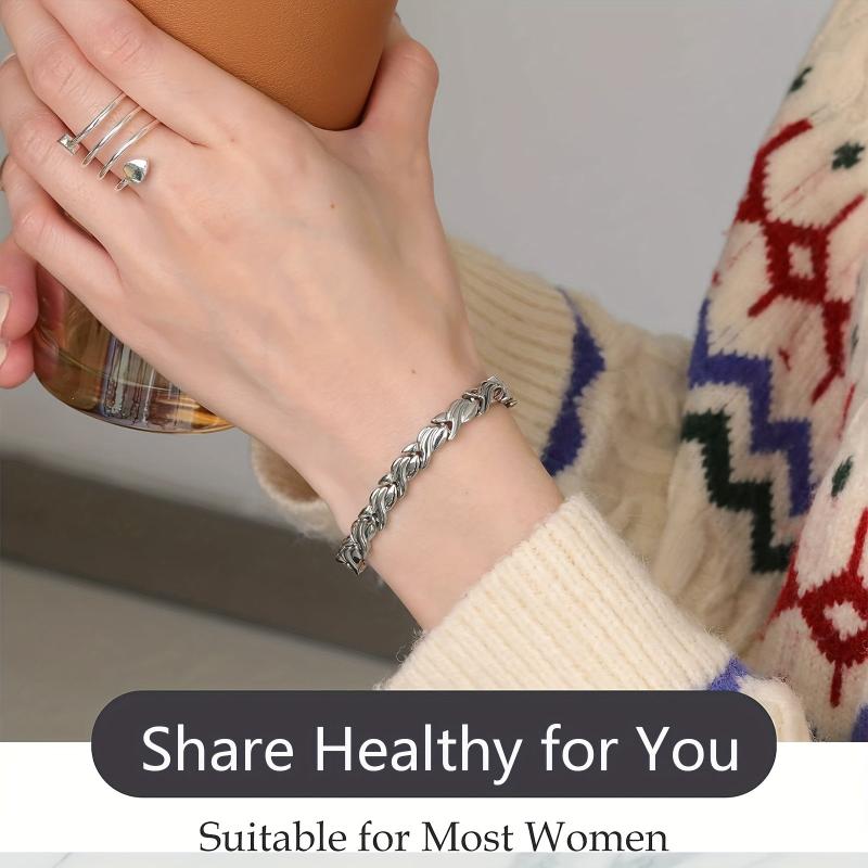 Magnetic Titanium Steel Bracelet 3500 Gauss Effective Magnets