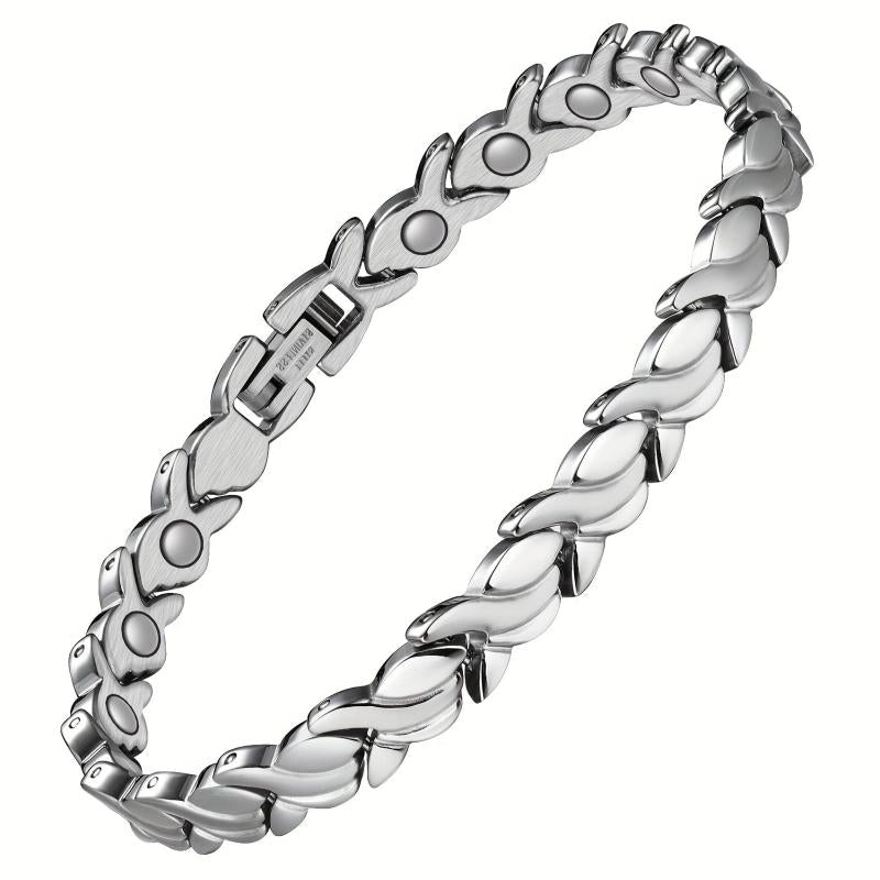 Magnetic Titanium Steel Bracelet 3500 Gauss Effective Magnets