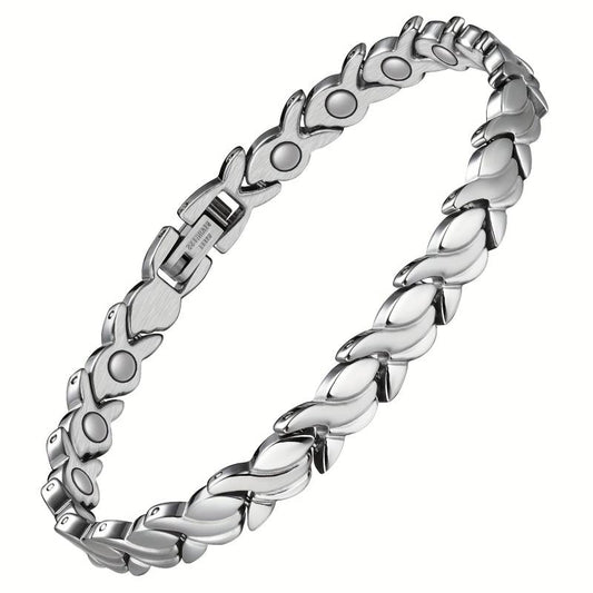 Magnetic Titanium Steel Bracelet 3500 Gauss Effective Magnets