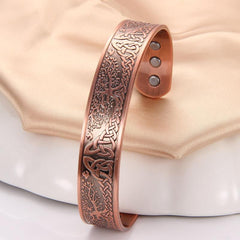 Copper Magnetic Bracelet Tree Of Life Design with 6 Magnets