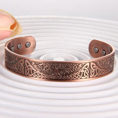 Copper Magnetic Bracelet Tree Of Life Design with 6 Magnets