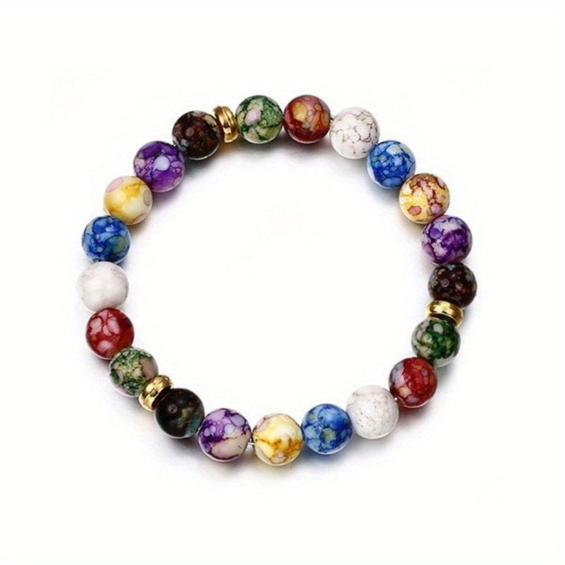 7 6 Natural Gemstone Bracelet 8mm Elastic for Chakra Repair