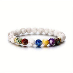 7 6 Natural Gemstone Bracelet 8mm Elastic for Chakra Repair