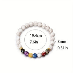 7 6 Natural Gemstone Bracelet 8mm Elastic for Chakra Repair