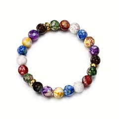 7 6 Natural Gemstone Bracelet 8mm Elastic for Chakra Repair