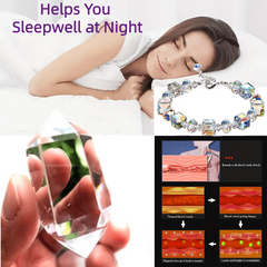 Glass Crystal Bracelet Yoga Sleep Bracelet For Women Christmas Gift