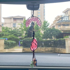 1PC Raw Crystal Tree Of Life Car Jewelry Chakra Reiki Meditation Pendant