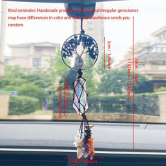 1PC Raw Crystal Tree Of Life Car Jewelry Chakra Reiki Meditation Pendant