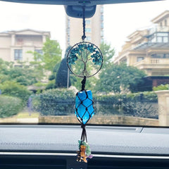 1PC Raw Crystal Tree Of Life Car Jewelry Chakra Reiki Meditation Pendant