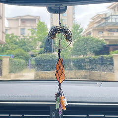 1PC Raw Crystal Tree Of Life Car Jewelry Chakra Reiki Meditation Pendant