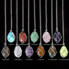 3pcs Crystal Necklace Stainless Steel Cage For Stone Crystal Pendant Necklace