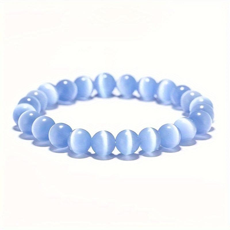 Men's Moonstone Bracelet Bohemian Protein Stone Beaded Chakra Bracelet