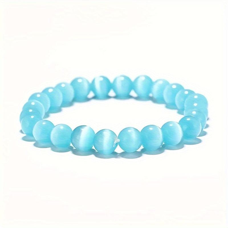 Men's Moonstone Bracelet Bohemian Protein Stone Beaded Chakra Bracelet