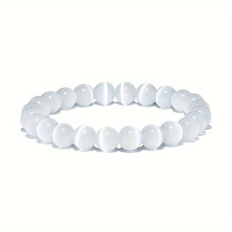 Men's Moonstone Bracelet Bohemian Protein Stone Beaded Chakra Bracelet