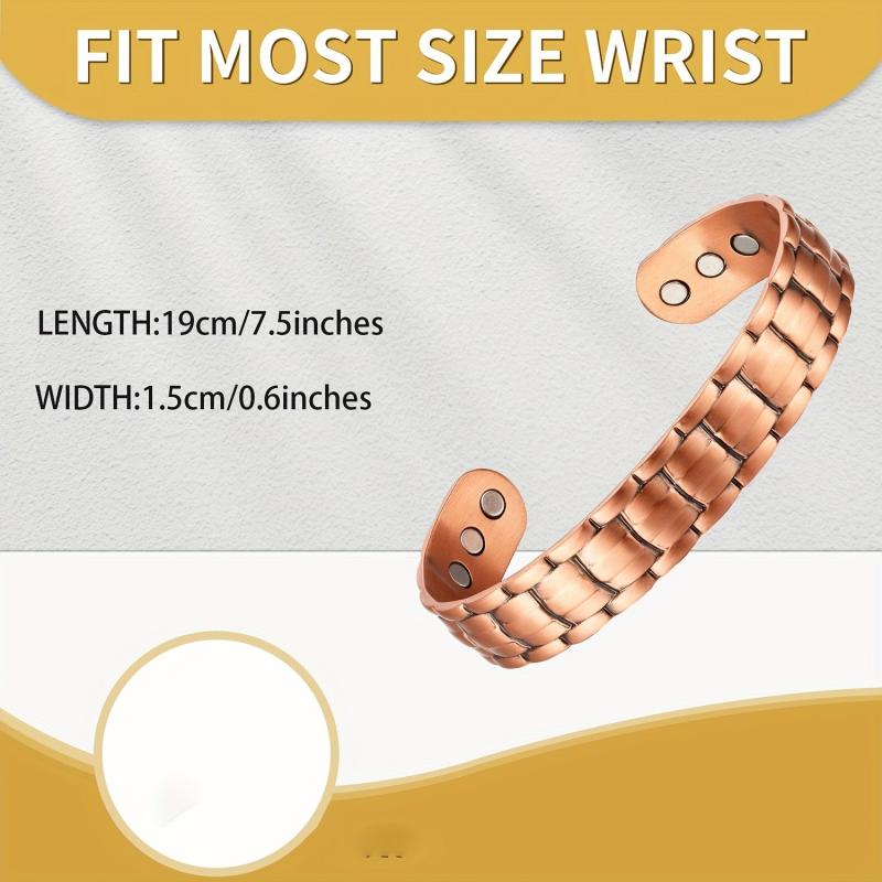 Pure Copper Magnetic Bracelet for Women & Men - 3500 Gauss