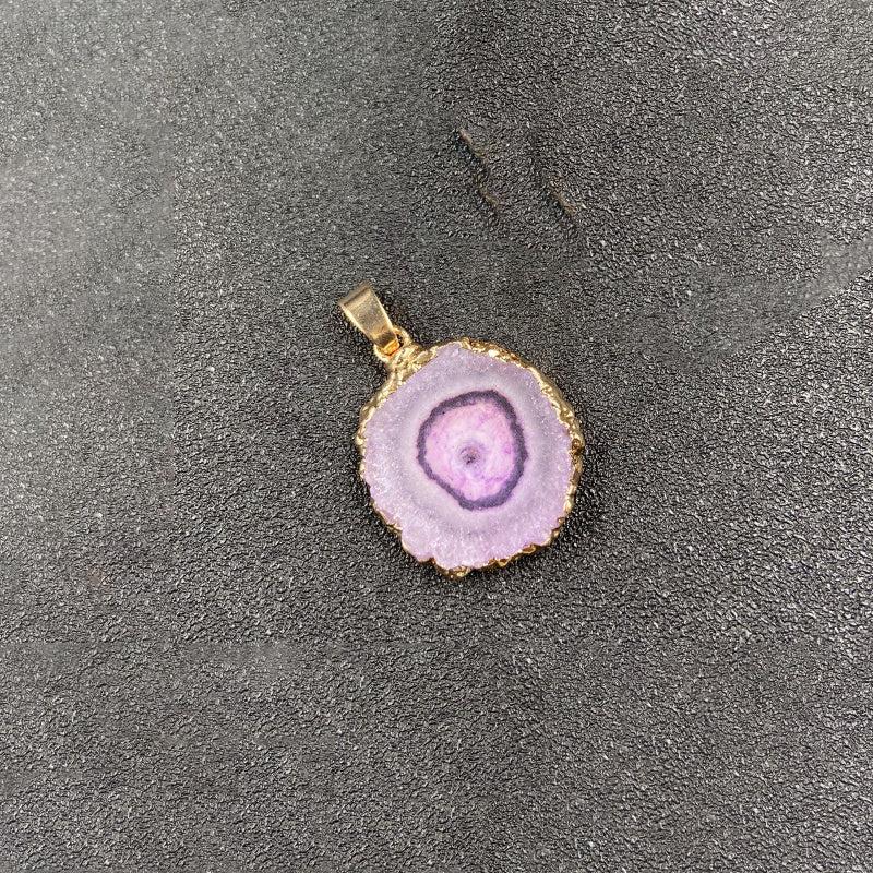 5pcs Agate Irregular Round Gemstone Pendant for DIY Necklace Bracelet