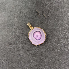 5pcs Agate Irregular Round Gemstone Pendant for DIY Necklace Bracelet