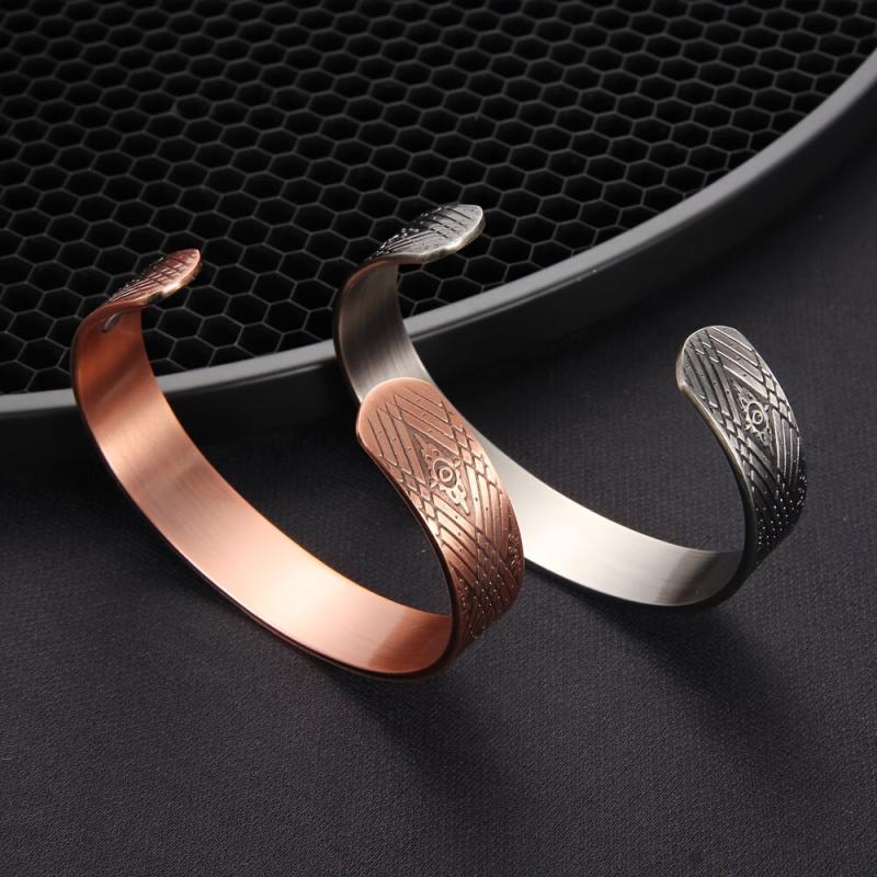 Men's Copper Magnetic Bangle with Ultra Strength Magnets