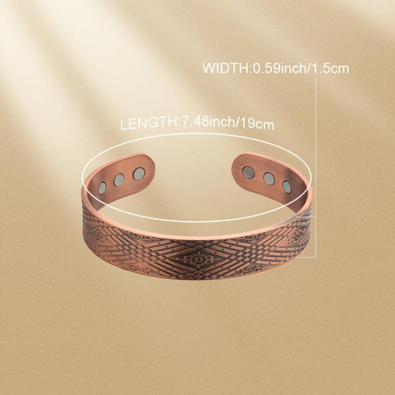 Men's Copper Magnetic Bangle with Ultra Strength Magnets