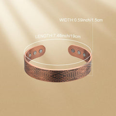 Men's Copper Magnetic Bangle with Ultra Strength Magnets