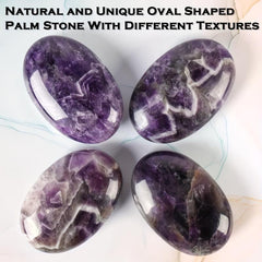 Natural Crystal Oval Palm Stones Anxiety Relief Pocket Massage Energy Stone