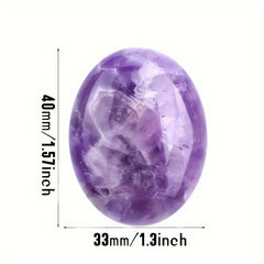 Natural Crystal Oval Palm Stones Anxiety Relief Pocket Massage Energy Stone