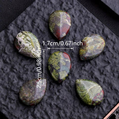 Dragon Blood Stone Water Drop Healing Energy Stone DIY Jewelry
