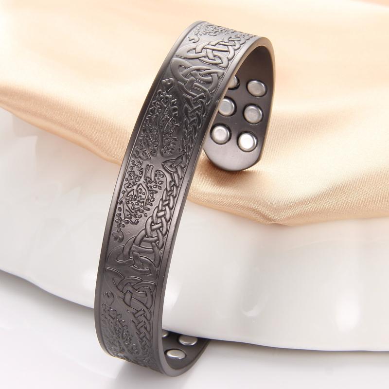 Mens Copper Magnetic Bracelet Ultra Strength 18 Magnets Adjustable Dad Gift