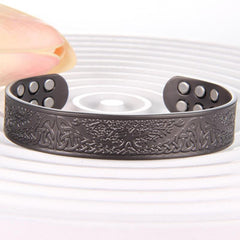 Mens Copper Magnetic Bracelet Ultra Strength 18 Magnets Adjustable Dad Gift