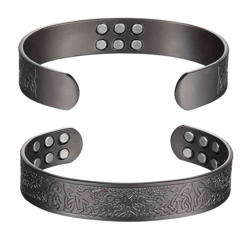 Mens Copper Magnetic Bracelet Ultra Strength 18 Magnets Adjustable Dad Gift
