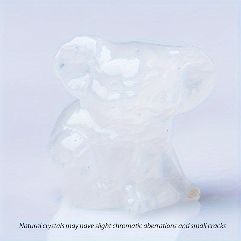 Natural Crystal Koala Hand Carving Craft Stone Kola Home Decor