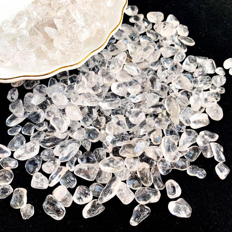 Clear Quartz Crystal Chips Polished Stones for Jewelry Making