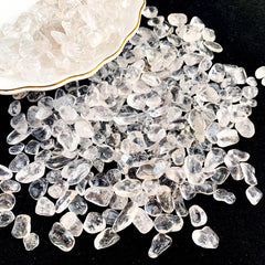 Clear Quartz Crystal Chips Polished Stones for Jewelry Making