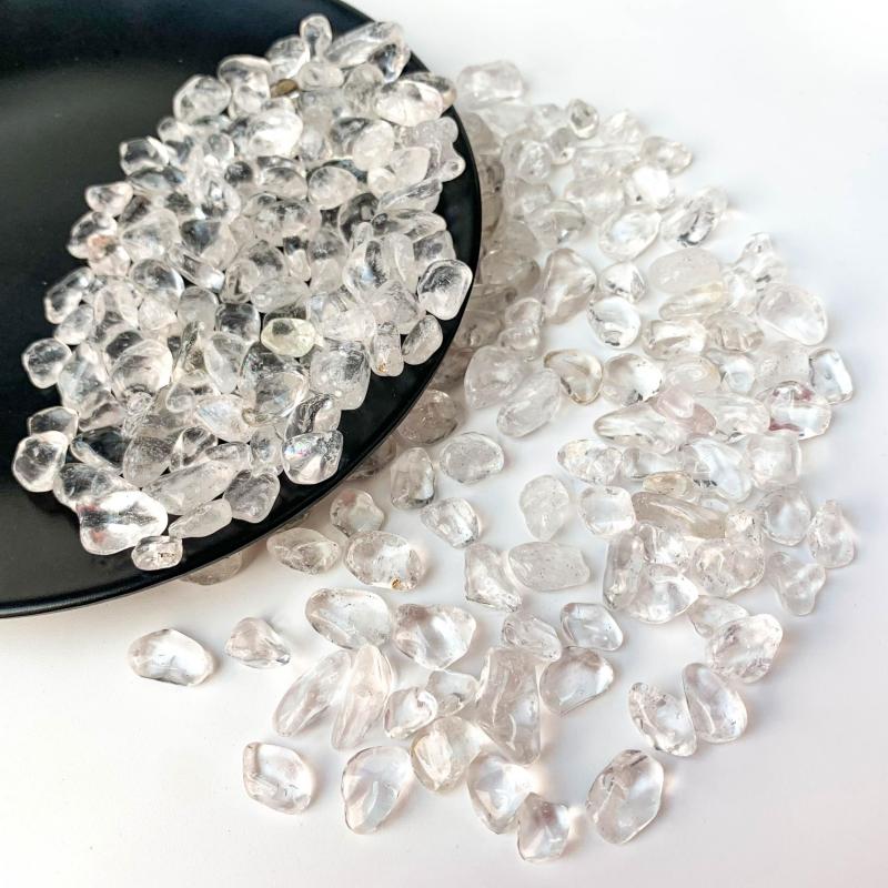 Clear Quartz Crystal Chips Polished Stones for Jewelry Making