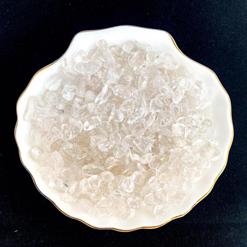 Clear Quartz Crystal Chips Polished Stones for Jewelry Making