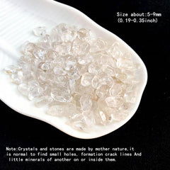 Clear Quartz Crystal Chips Polished Stones for Jewelry Making