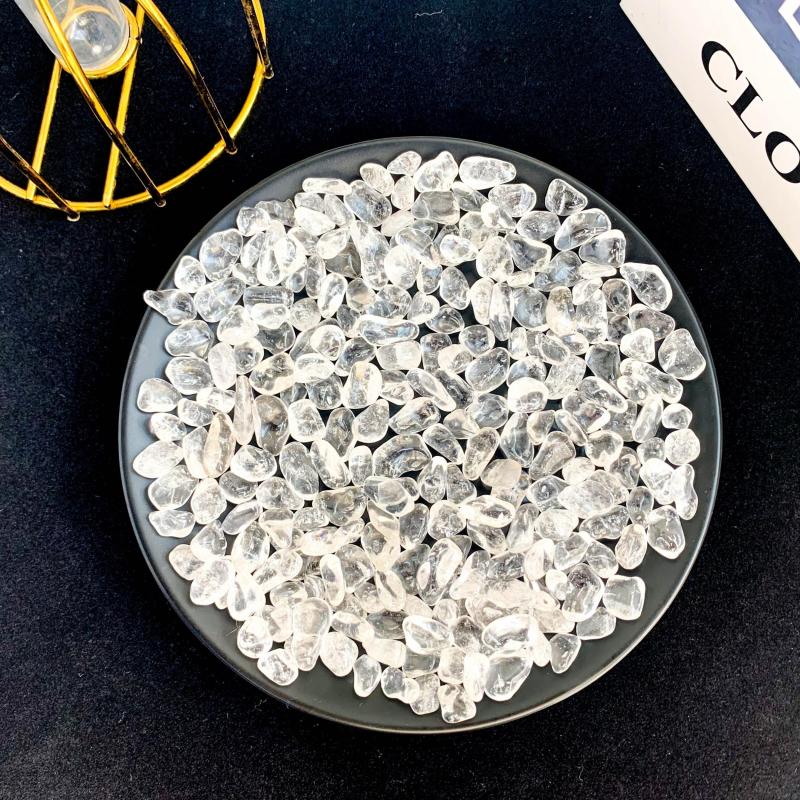 Clear Quartz Crystal Chips Polished Stones for Jewelry Making
