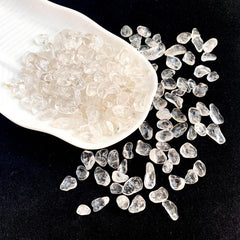 Clear Quartz Crystal Chips Polished Stones for Jewelry Making