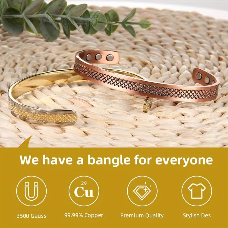Copper Magnetic Bracelet For Women Copper Cuff Bangle