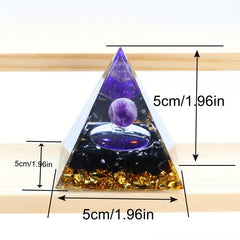 1pc Amethyst Orgone Pyramid Healing Reiki Chakra Meditation Tool